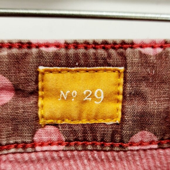 Pilcro Corduroy pants Skinny The Letterpress Womens Red With Ankle Zippers SZ 29 - Picture 3 of 16